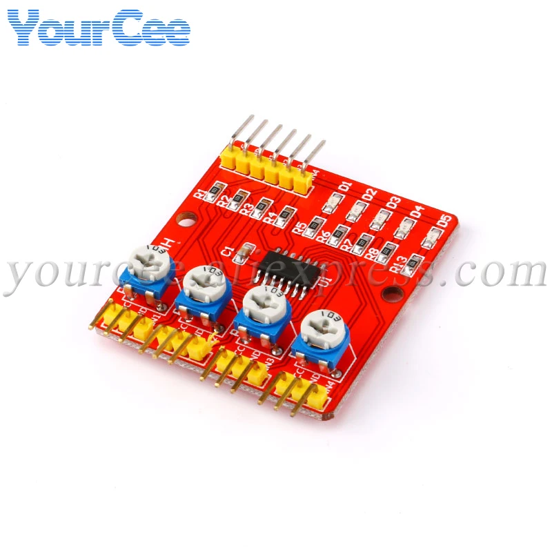 4 Channel Way Infrared Detector Tracking Transmission Line Obstacle Avoidance Sensor Module for Arduino Diy Car Robot