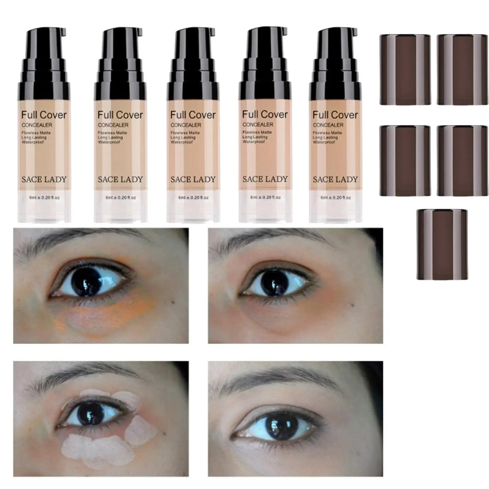 Paleta do konturowania i korekcyjnego makijażu z efektem soft matte, wodoodporny korektor do okolic oczu i niedoskonałości skóry.