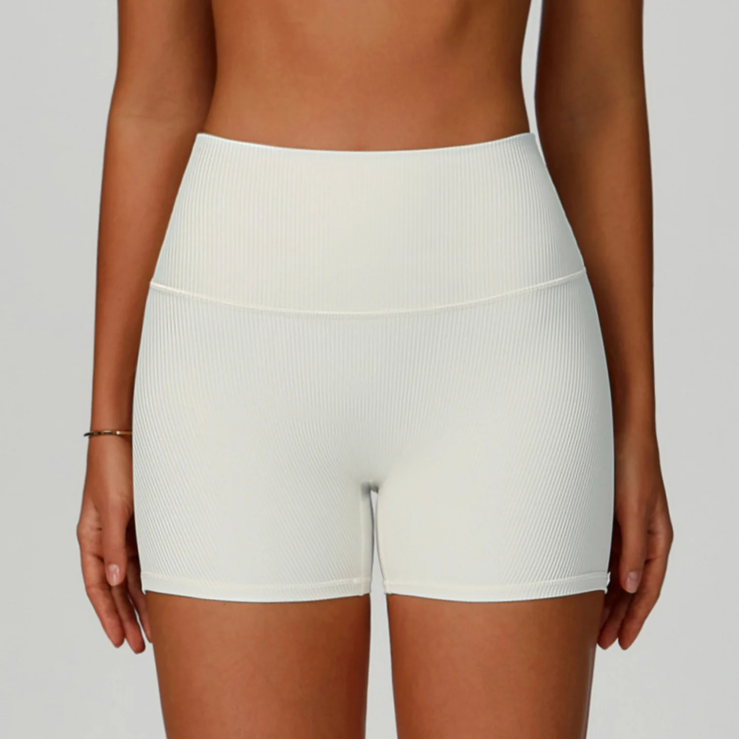 Seamless Ribbed Yoga Shorts Gym Leggings Women Yoga Pants High Waist Fitness Shorts High Stretch Running Bike Shorts Sportswear