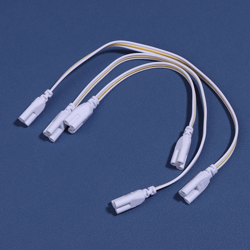 5Pcs Flexiable Double End 3Pin LED Tube Connector Cable Wire T4 T5 T8 Extension Cord For Integrated LED Tube Light Bulb