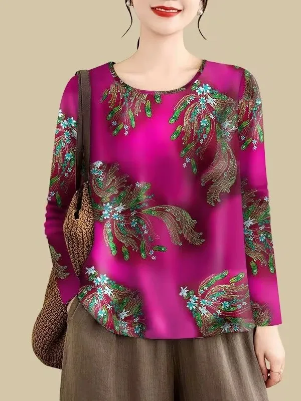 

Faionable Mommy Base irt round Ne Женская футболка с длинным светом и принтом, удобная повседневная одежда