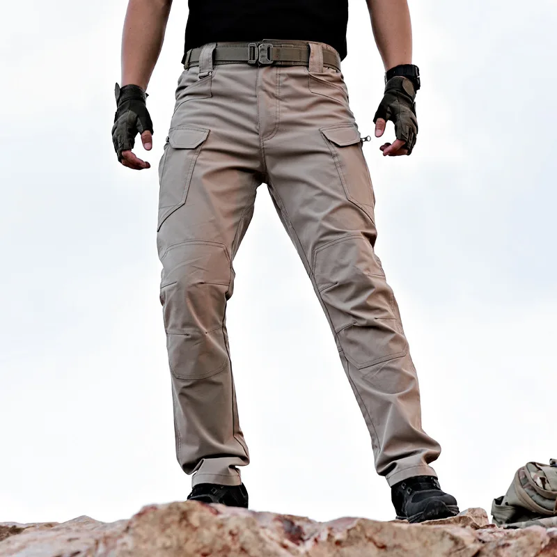 2025 Men's Summer New Military Tactical Work Casual Pants Wear Resistant Men Multi Pocket Quick Drying Outdoor Hiking Work Pants