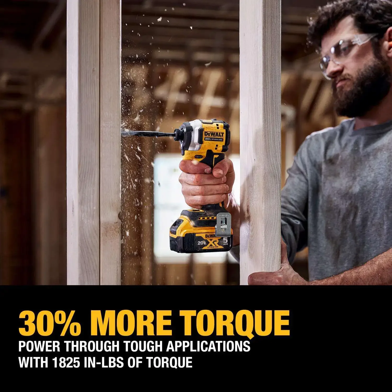 DEWALT DCF850 1/4in Brushless Cordless 3-Speed Impact Driver 20V Lithium Power Tools 3250RPM 3800IPM 205NM Bare Tool