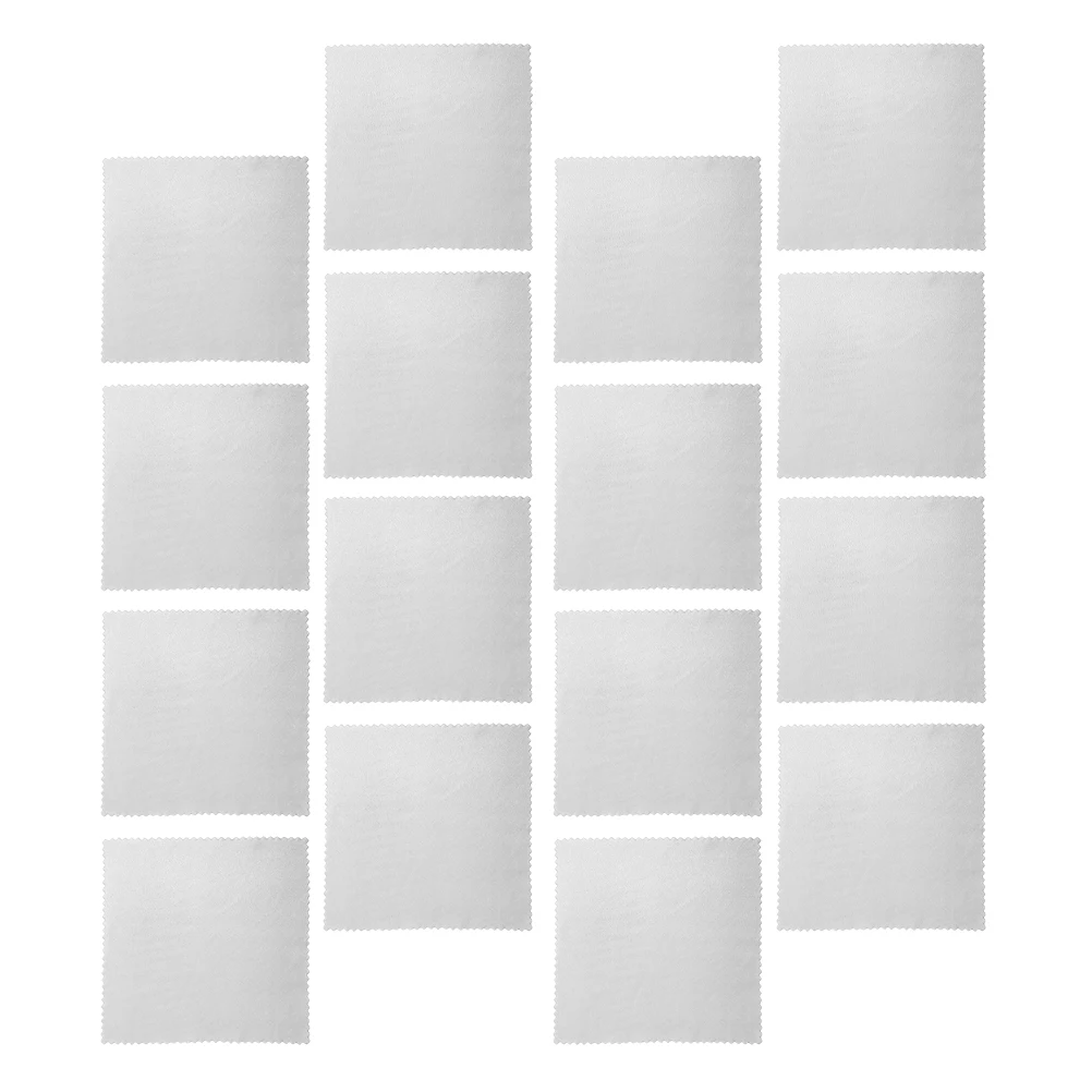 

100 шт. серебряная ткань для чистки ювелирных изделий, двухсторонний дизайн из микрофибры, практичная и полезная ткань для полировки аксессуаров