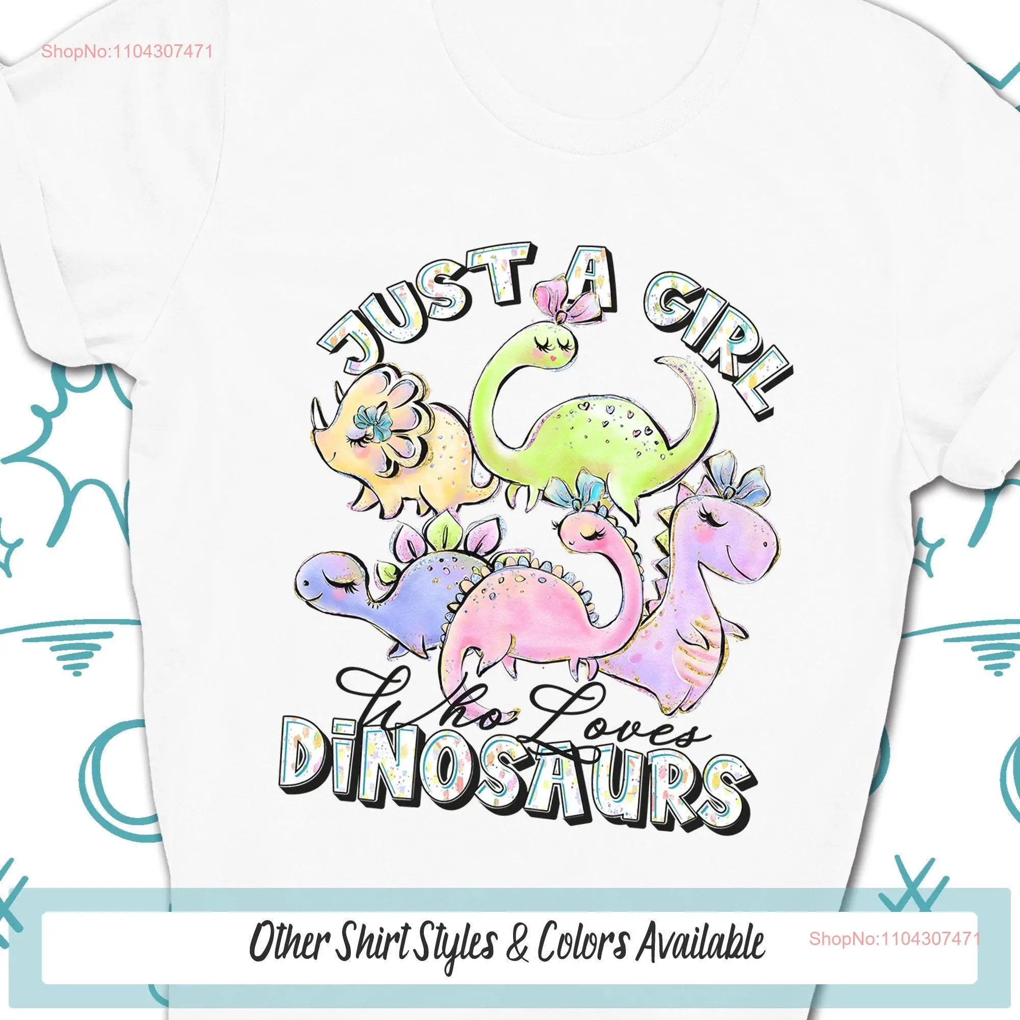 Just A Girl Who Loves Dinosaurs T Shirt Future Paleontologist Dinosaur Toddler Girls Animal Cute Birthday