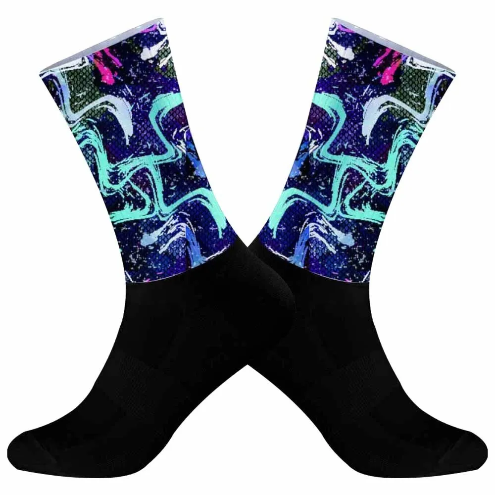 2024 New Cycling socks Basketball Biking Graffiti Skull Monster Breathable Men Sock Sports Women  Supply Running Riding Socks