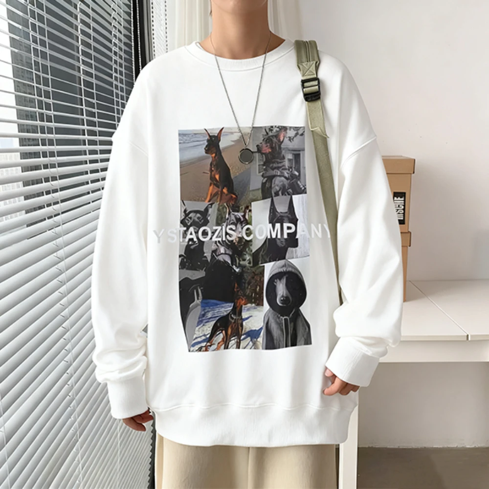 Herren-Sweatshirt, High Street, Herbst, lange Ärmel, Fotografie, Collage, Kunstwerk, bedruckt, Herren-Tops, Streetwear, Harajuku-Hoodies