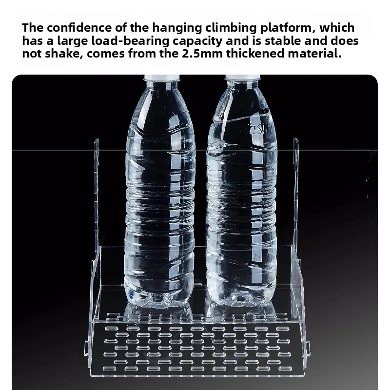 Yee Aquatic Turtle Basking Platform Acrylic Deep Water Ramp with Suction Cups for High-Level Resting And Decoration - Detail 1
