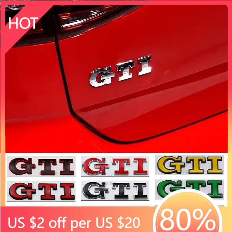 

Golf 3 4 MK3 MK4 2026 Hot For VW VOLKSWAGEN Metal GTI Logo Car Rear Trunk Emblem Side Sticker for Volkswagen VW Golf 4 5 6 7 8 P
