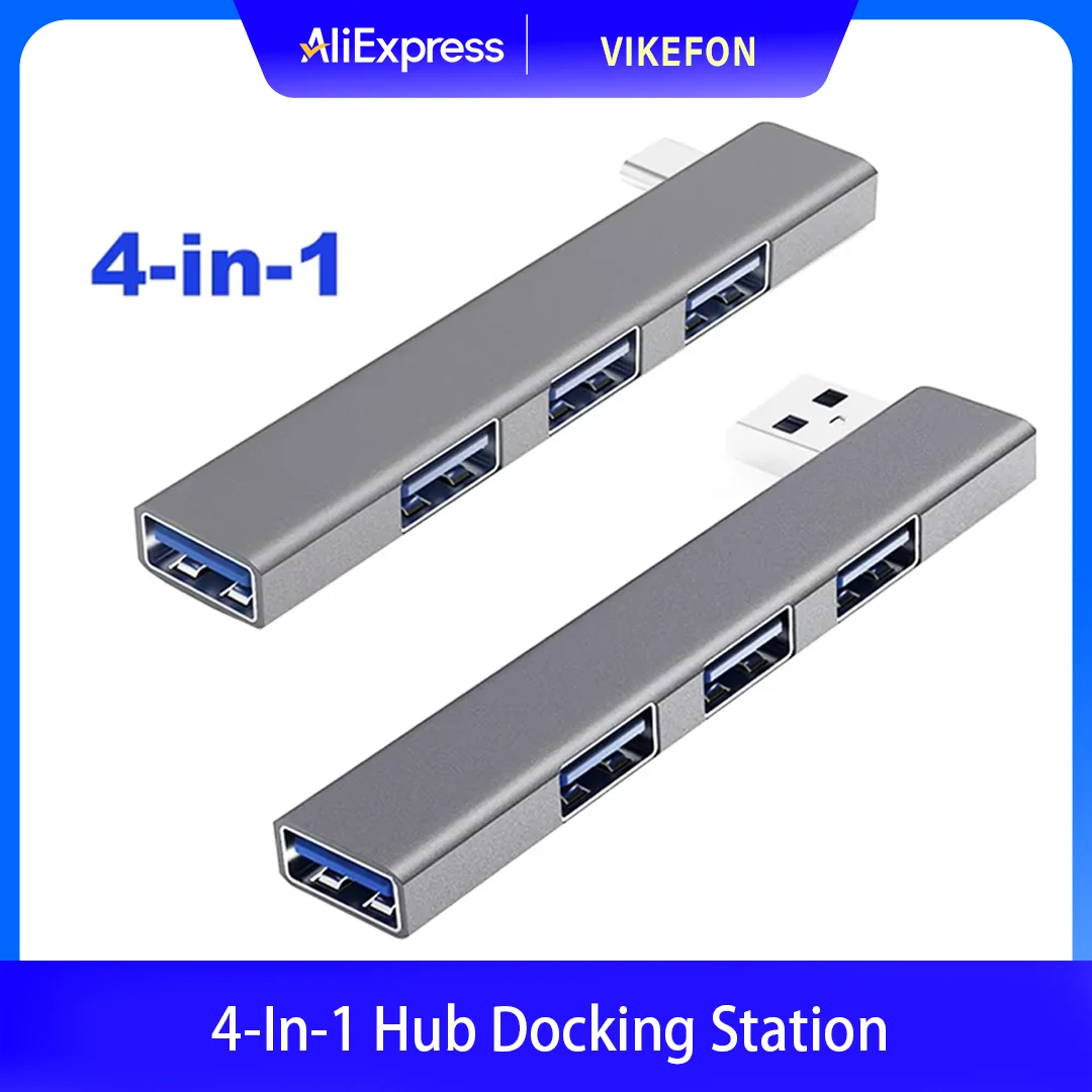 USB C HUB 3.0 Type C 3.1 4 Port Multi USB Splitter OTG Adapter For Xiaomi Lenovo Macbook Pro 13 15 Air Pro Computer Accessories