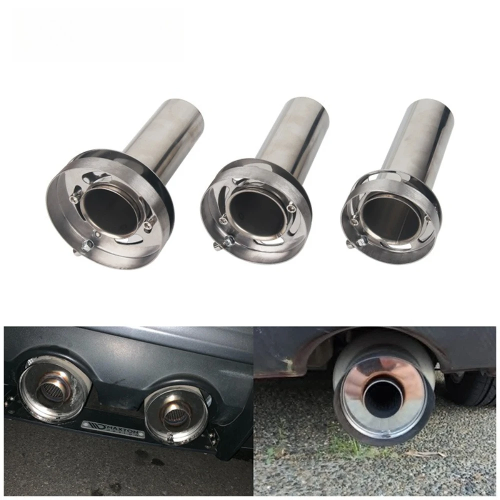 

Car Stainless Steel Exhaust Pipe Straight drum Muffler Tail Pipe Universal O.D 89 101 114 mm Outlet 51mm Length 172mm