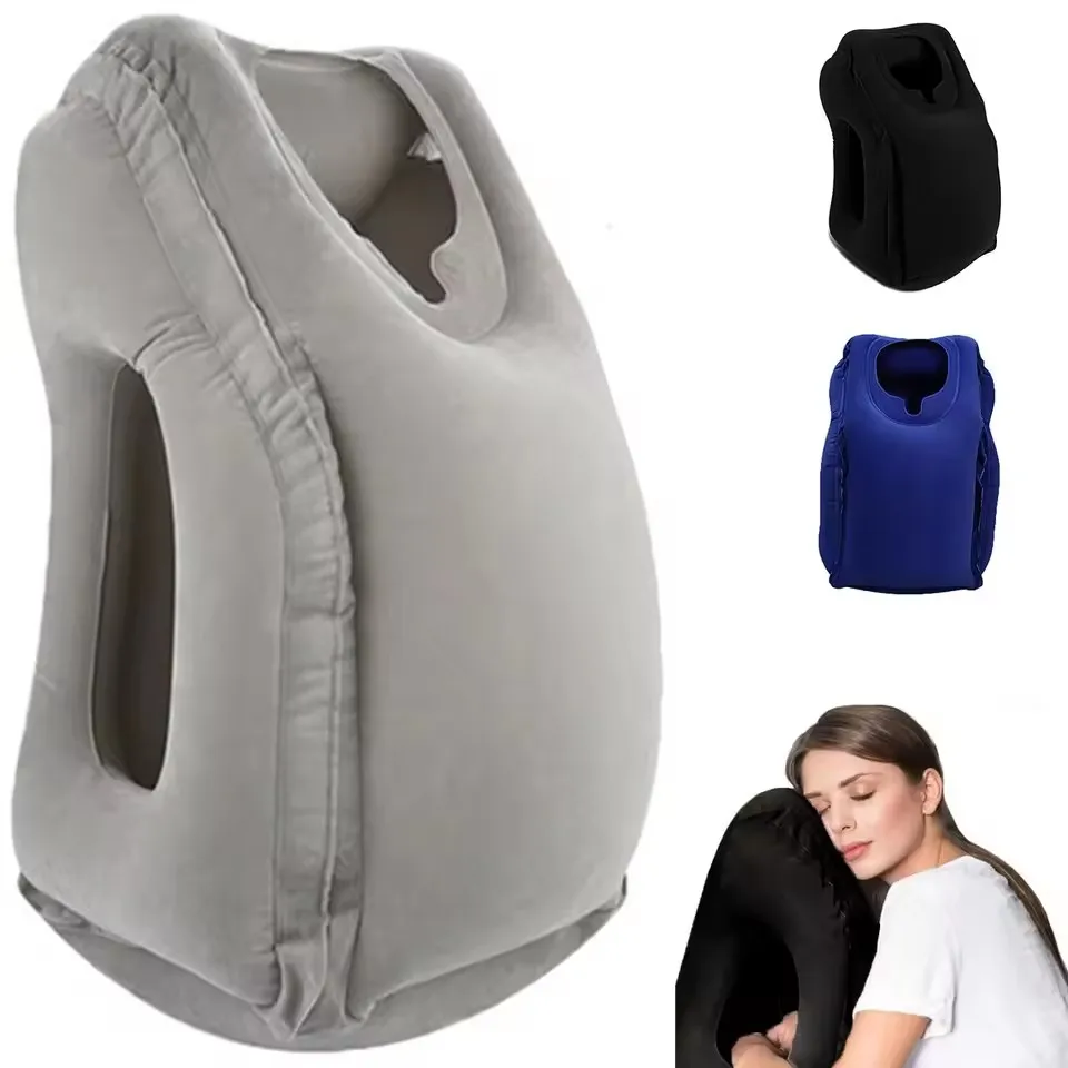 Inflatable Travel Pillow,Travel Accessories With Neck And Head Support, Travel Pillow For Long Haul Flights Cars Office Napping