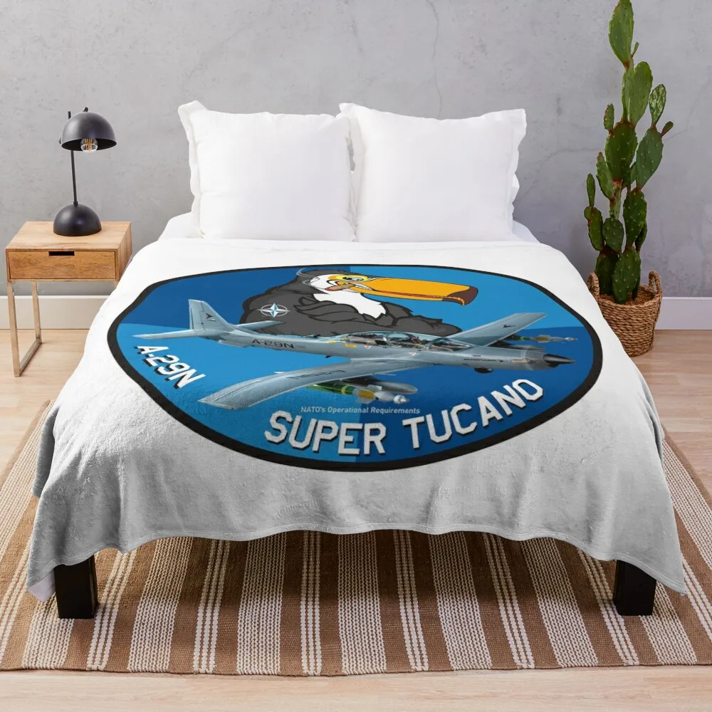 A-29N Super Tucano - NATO's Operational  Requirements Throw Blanket Soft Plaid Sofas Luxury Brand Blankets