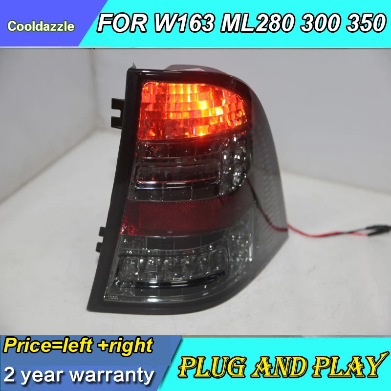 1 Pair LED Taillight Assembly For Mercedes-Benz W163 ML280 ML300 ML320 ML350 1998-2004 Year Rear Lamp Back