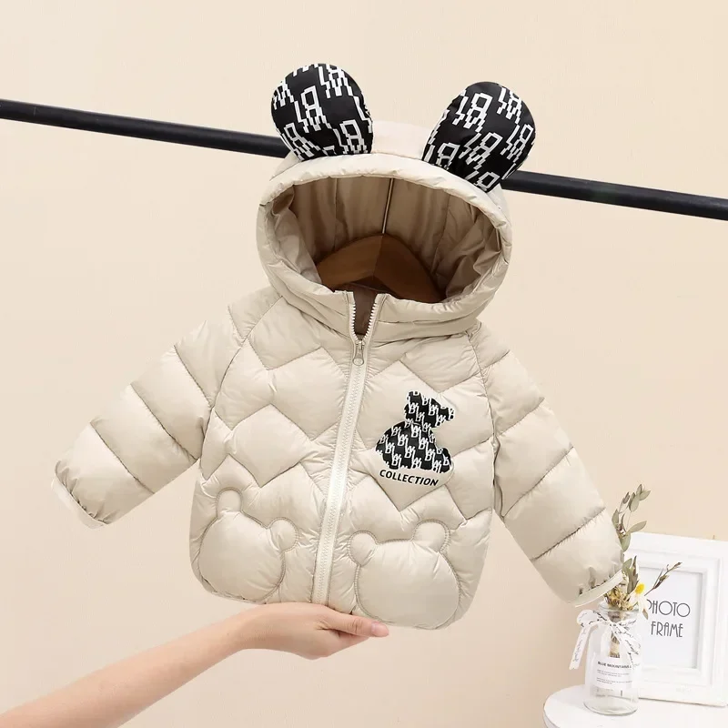 2023 New Winter Children Down Coats Cute Cartoon Warm Down Jackets for Kids Boys Girls Hooded Baby Jacket Coats Outwear Parkas