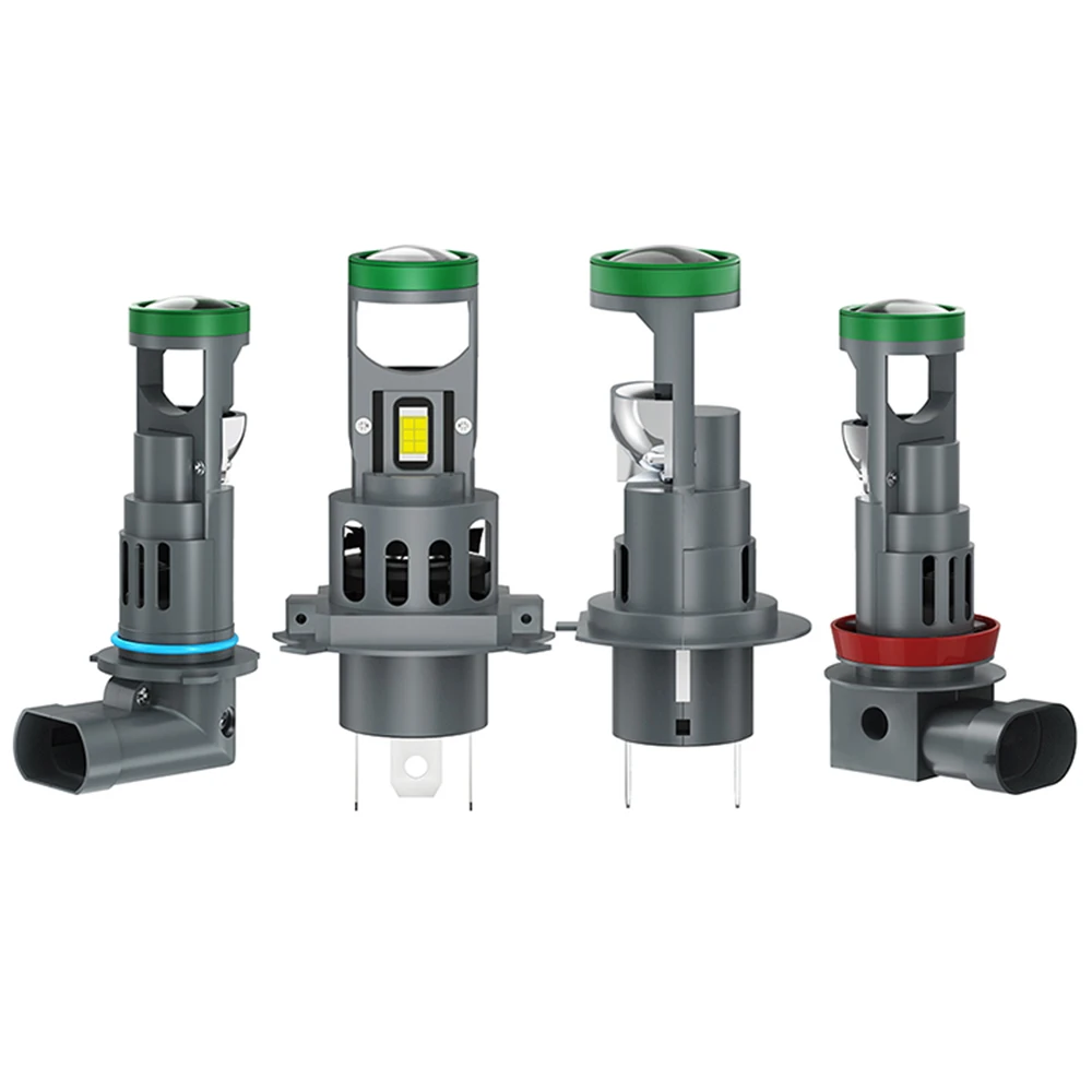 

2PC Universal Auto LED Fog Light Bulb With Lens 9005 9006 H8 H4 H7 White 6000K Car Headlight 12V 52W 1:1 Car Fog Lamp Bulb