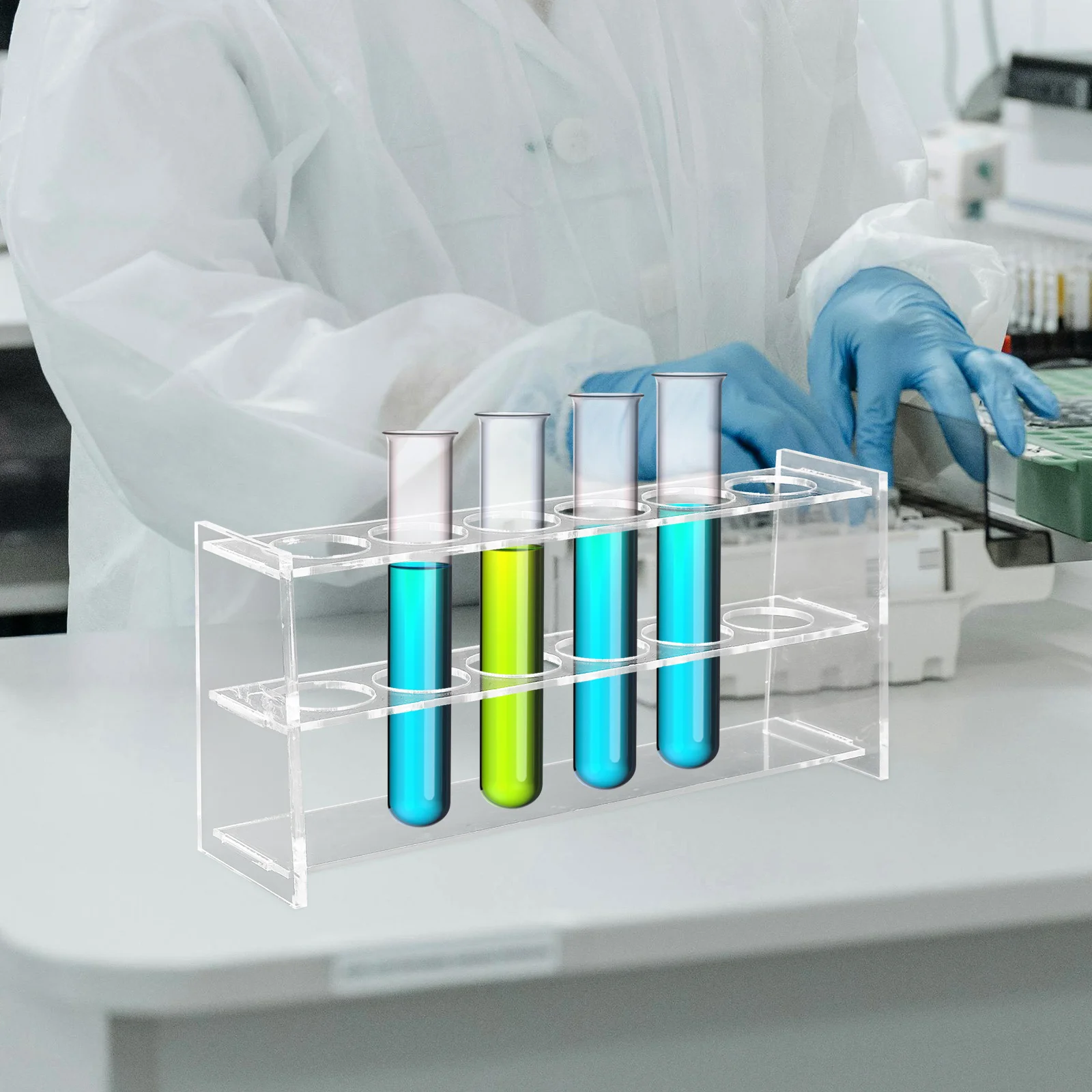 

Test Tube Rack Reusable Laboratory Storage Organizer For Test Tubes Tubes Sampling Holder Teaching Equipment