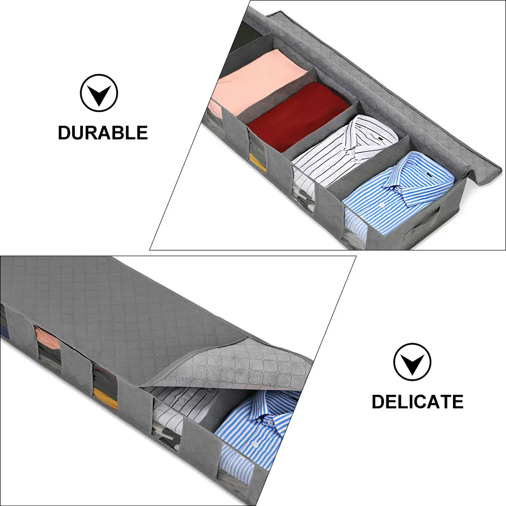 

under Bed Shoe Storage Bin Box Collapsible Bins Underbed with Lids for Organizing
