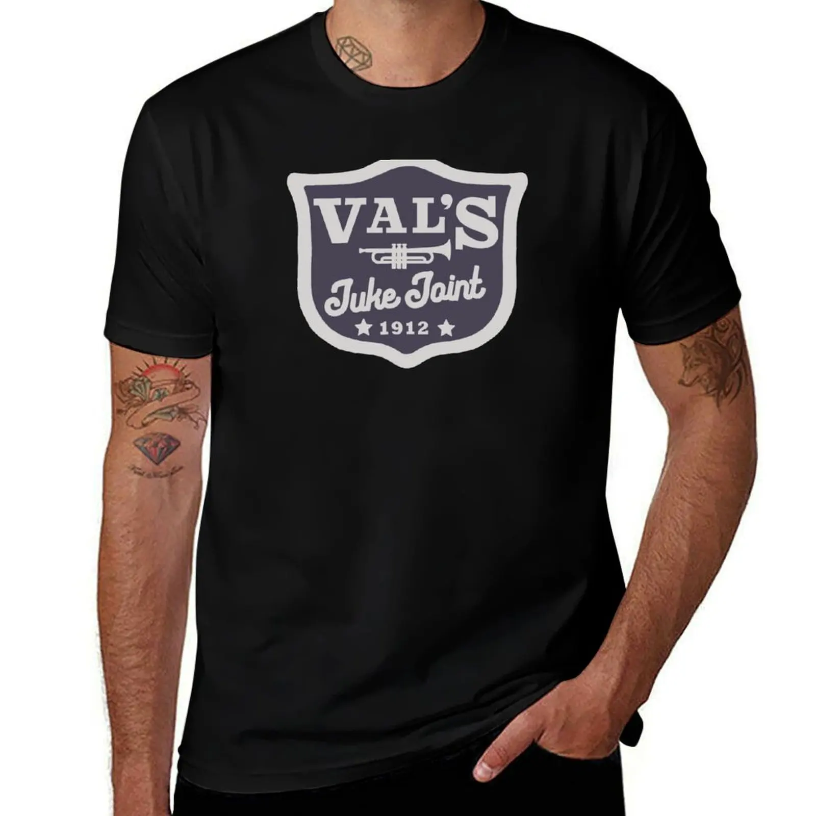 Leverage Redemption Val's Juke Joint Logo Colour Background T-Shirt Stylish Graphic Short Sleeve Top T-Shirt