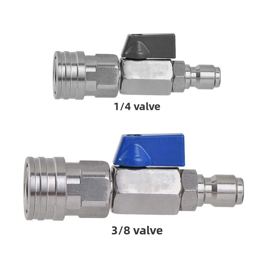 

High Pressure Washer Ball Valve Kit With 3/8 or 1/4 Inch Quick Connector for Power Washer Hose Control Water Flow Switch