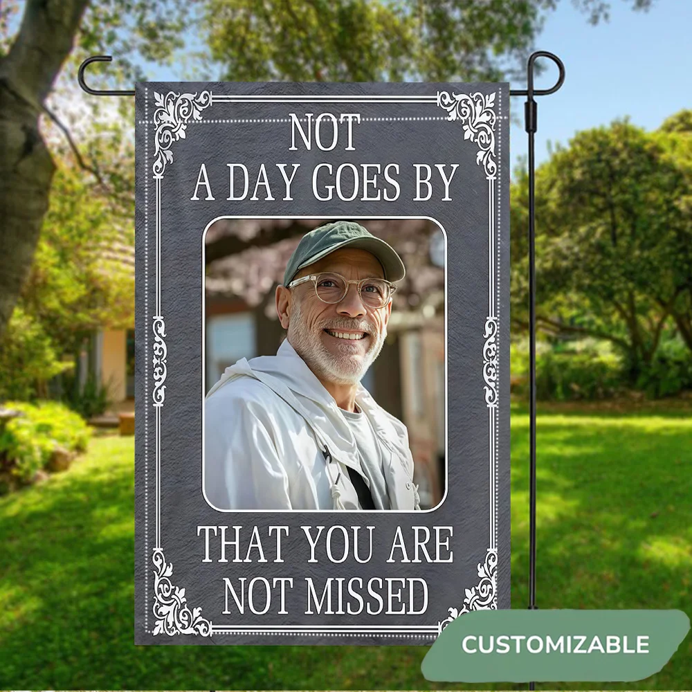 Customized 1pc No Metal Brace Garden Flag Double Sided Print 12.2x18.1in, Custom 