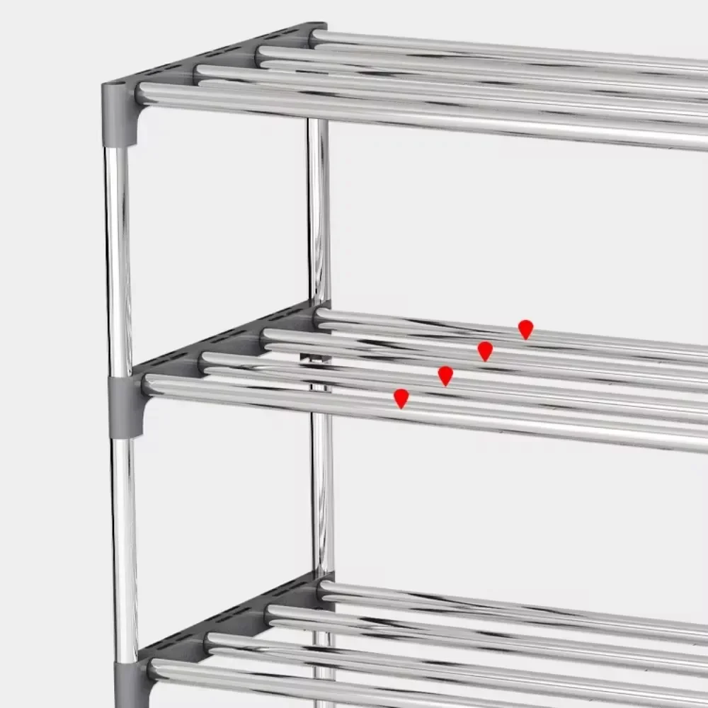 Stackable Bookshelf Multi-layer Portable Wardrobe Square Storage Rack Metal Storage Rack Easy Assembly Bedroom Book Organizer