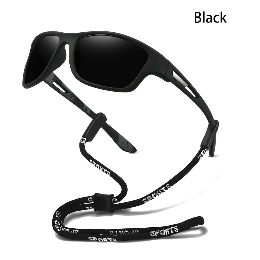 Tarnfarben-Sonnenbrille mit Kette, Vintage-Stil für Angeln, Autofahren, Sport und Freizeit, Unisex-Laufbrille, Bergsteiger-Sportbrille – Detail 1