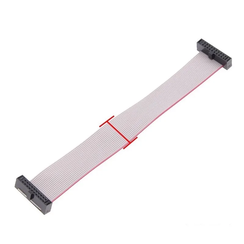 FC Gray 1.27mm IDC Double Headed 0.635 Wire Distance JTAG Cable 6/8/10P 12P 14P 16P 18P 20P 24 26 30 34 40 50 60 P 200MM