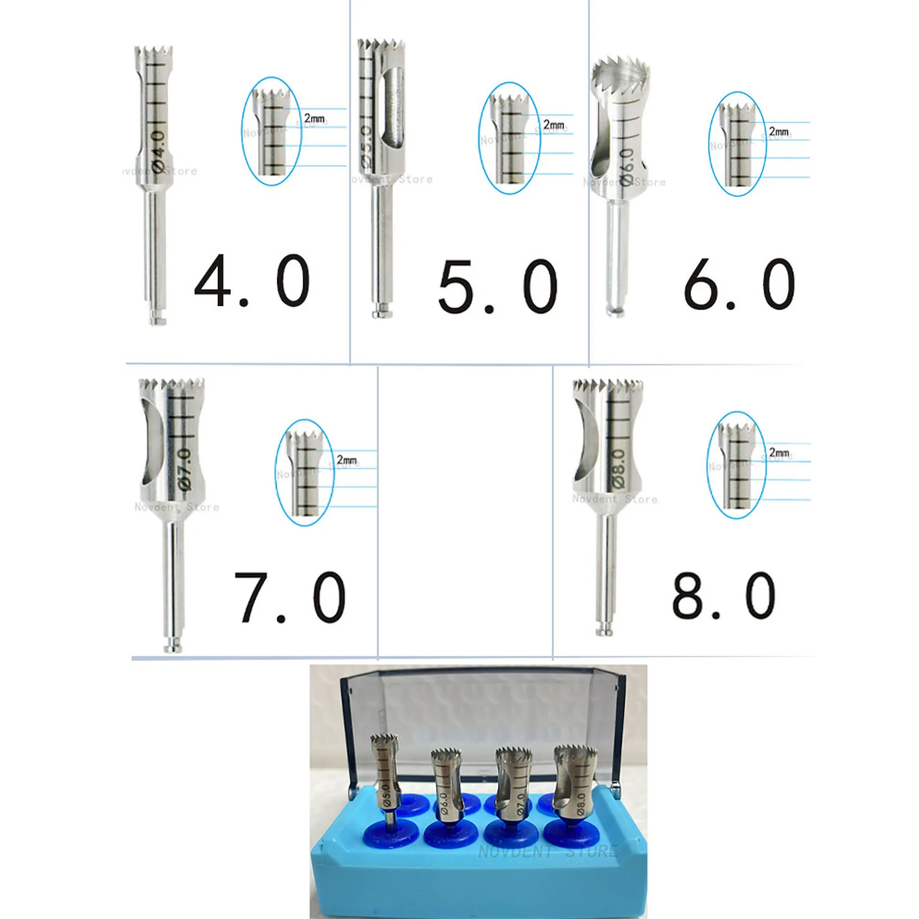 

Dental Bone drill for Implant tools Trephine Drill Bur Stainless Steel Dentistry Planting Tools Dentists Instrument Accessories