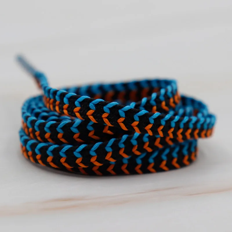 Weiou Laces 4MM Orange Blue Black Woven High-quality Laces Jogger Pants Cord High Tensile Strength String Sneaker Kids & Adults image 3