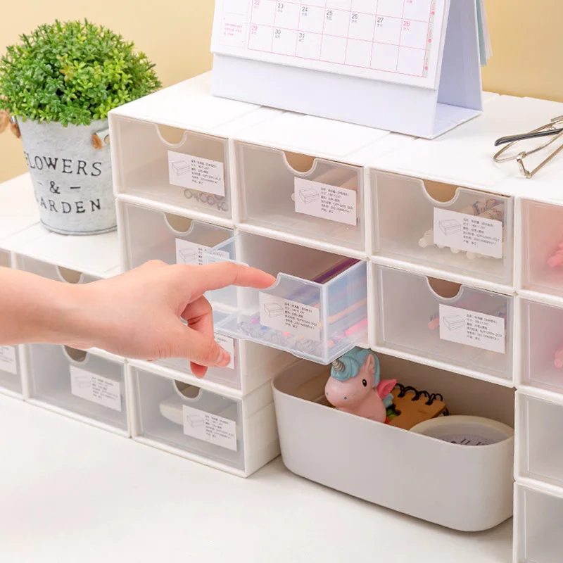 1pc Desktop Drawer Storage Box Desk Stationery Desk Storage Rack Dormitory Table Small Storage Cabinet