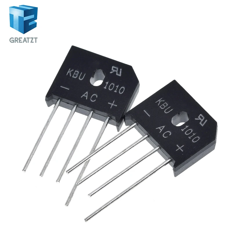GREATZT 5/10PCS KBU1010 KBU-1010 10A 1000V ZIP Diode Bridge Rectifier diode New