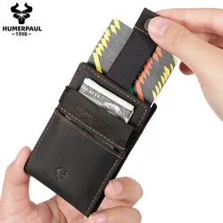 Genuine Leather RFID Anti-theft Protectors Card Holder Wallet Minimalist Slim ID Bank Cardhoder Case Portable Unisex Porte Carte