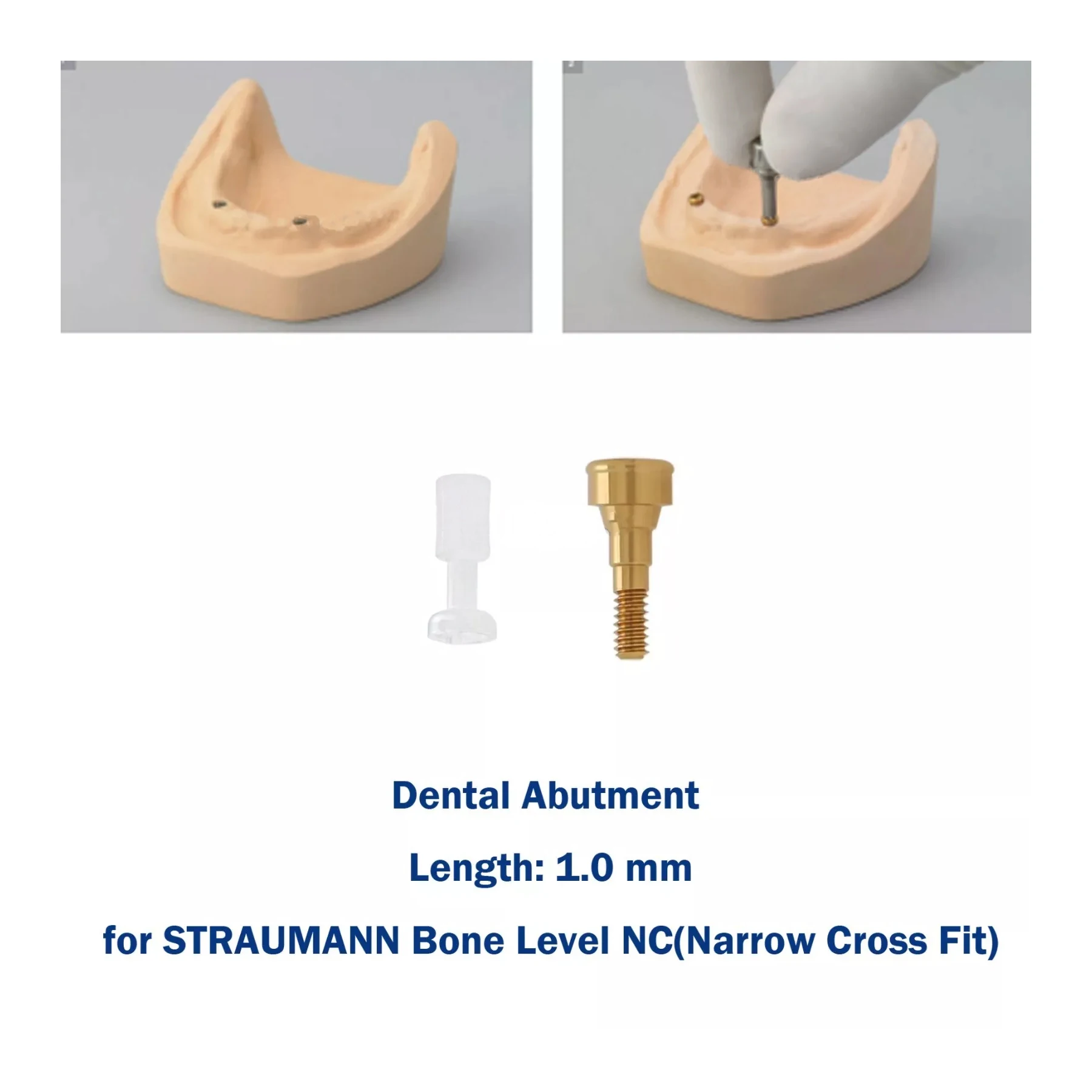 NC Dental AH=1MM Abutment Attachments Compatible With ITI STRAUMANN Bone Level