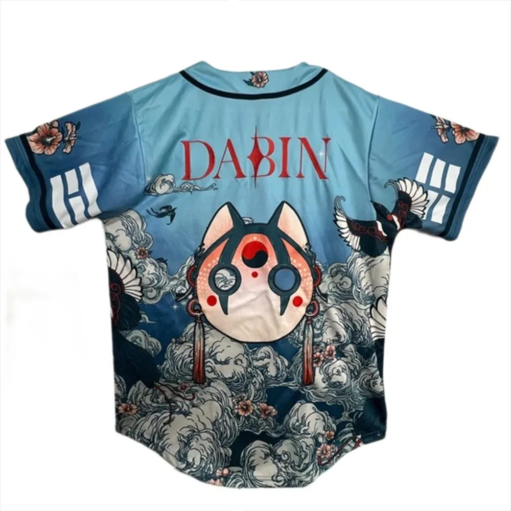 DABIN Merch maglia da Baseball uomo/donna Casual bottone sottile uniforme da Baseball Oil Slick maglia da Baseball personalizzata