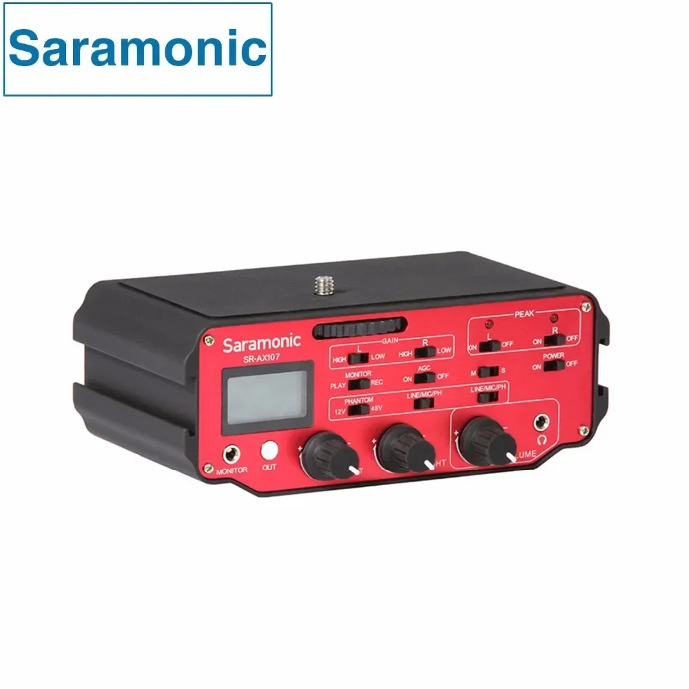 Saramonic SR-AX107 XLR Microphone Audio Mixer Adapter Preamplifiers Phantom Power for DSLR  Nikon  Camcorders - Image 2