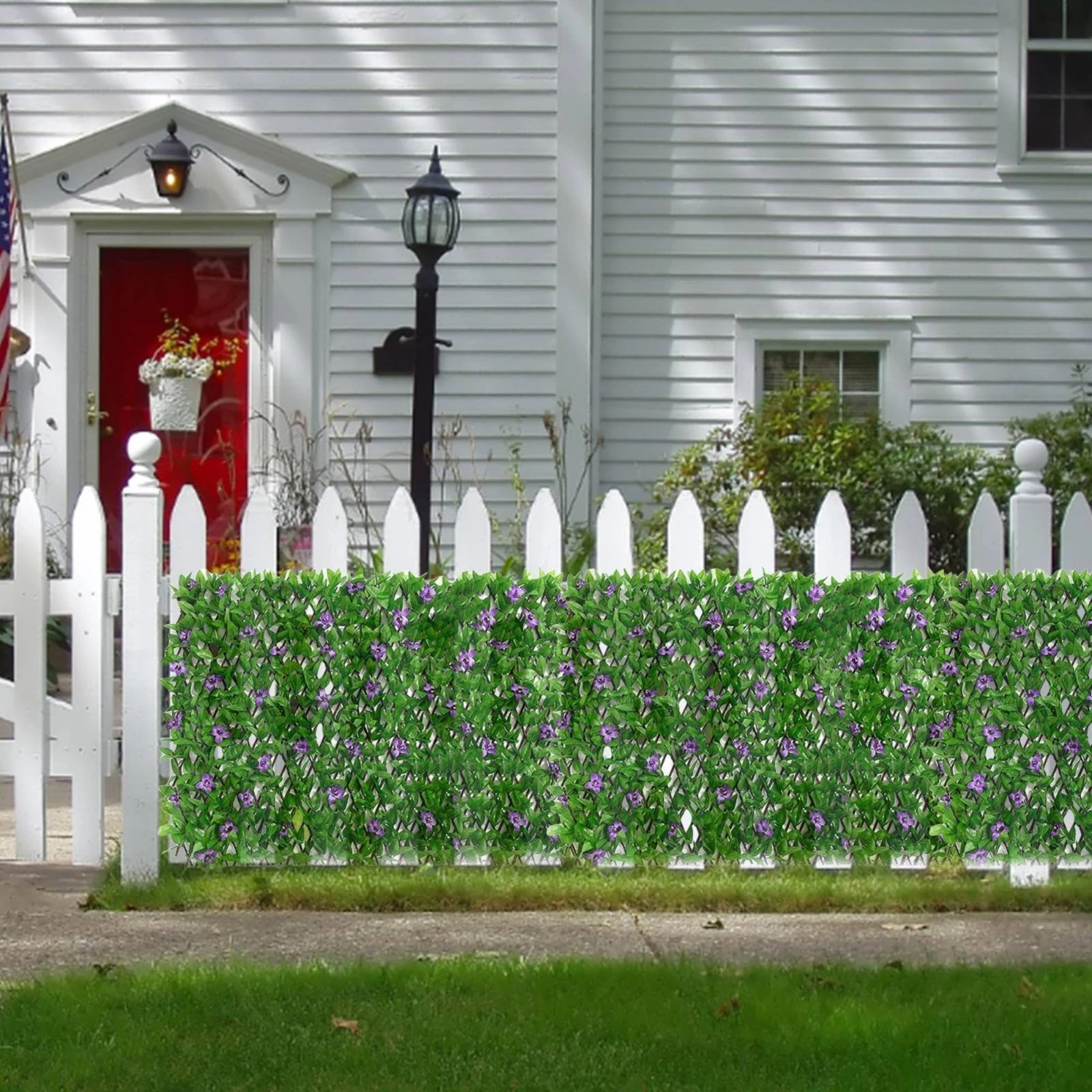 

Fake Climbing Foliage Fence Expandable Artificial Climbing Foliage Screen Foliage Privacy Screen Realistic Look Garden Decor