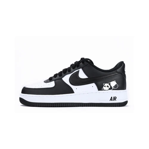 [맞춤형] 나이키 에어포스 1 스케이트보드 신발, 유니섹스 로우탑, 블랙/White-DV0788-001Team59 