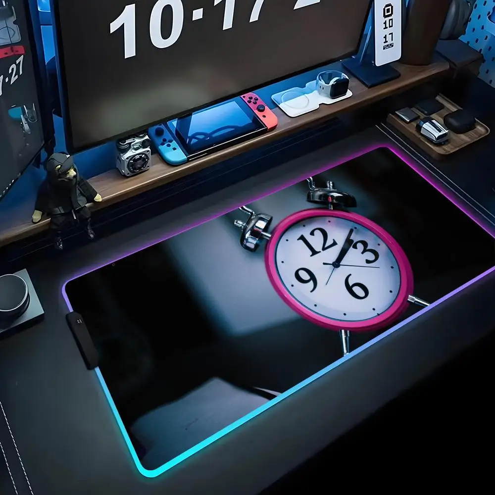 

обои для часов Коврик для мыши RGB Игровой коврик для мыши Большой светодиодный коврик для ПК Настольный коврик Светящийся коврик для мыши Большие коврики для клавиатуры Настольный коврик с