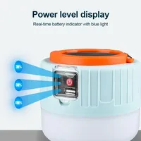 Solar LED Camping Light Waterproof Rechargeable Tent Lamp Camping Light Power Bank LED Camping Lanterns With Remote Control