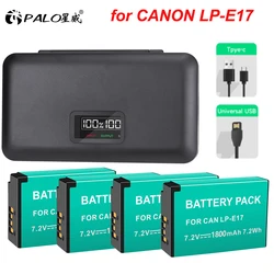 PALO LP E17 LP-E17 Battery with Charger Box for Canon EOS 200D M5 M6 750D 760D T6i T6s 800D 8000D 9000D RP Kiss X8i Rebel SL3