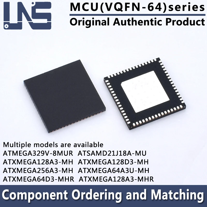 1pcs ATMEGA329V-8MUR ATSAMD21J18A-MU ATXMEGA128A3-MH ATXMEGA128D3-MH ATXMEGA256A3-MH ATXMEGA64A3U-MH ATXMEGA64D3-MHR VQFN-64 MCU