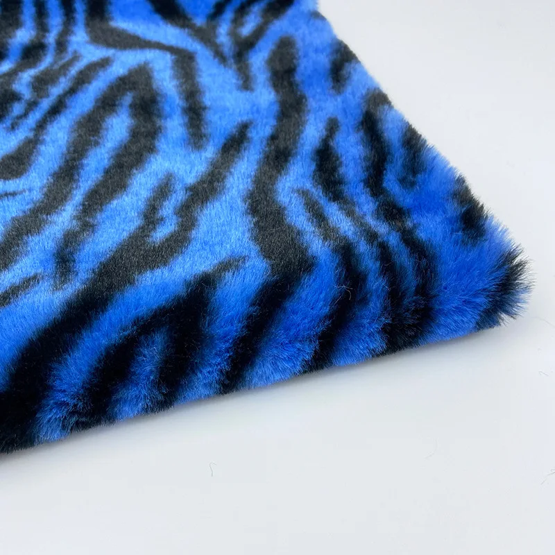 Small Rabbit Plush Fabric, Zebra Print, Thicken DIY Clothing, Coat, Pillow, Handmade Sewing, Quilting