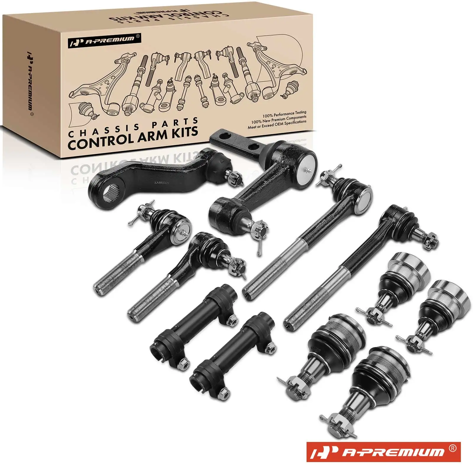 A-Premium 12x Pitman & Idler Arms Ball Joint & Tie Rod End for Dodge Ram 2500 Ram 3500 1994-1996