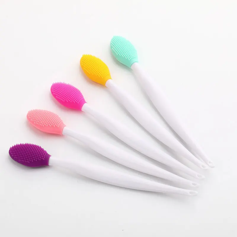 1PC/4PCS/5PCS/6PCS 페이스 실리콘 브러쉬 양면 코 립 페이스 클린 클렌징 스틱 블랙 헤드 제거 여드름 메이크업 브러쉬 썸네일 5