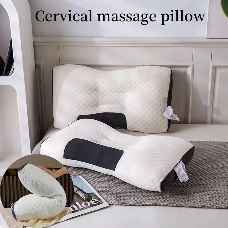 

Pillow Spa Massage Washable Help Sleep Non-Collapse Cervical Support Protect Pillow Neck Support Cervical Vertebrae Home Textile