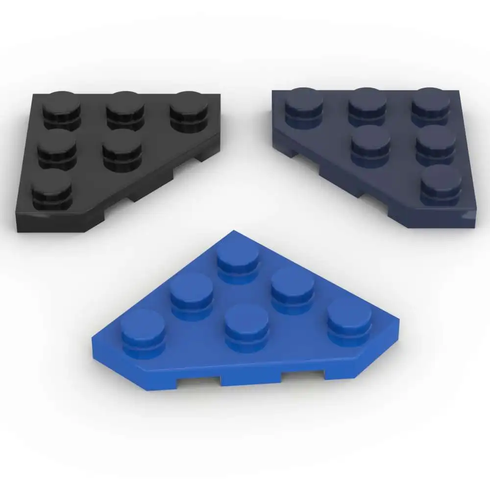 

MOC 10 шт. тарелка 2450 3x3 вырезанные угловые строительные блоки клиновая пластина кирпичи частицы головоломка идея DIY игрушка дети подарки на день рождения и ребенка