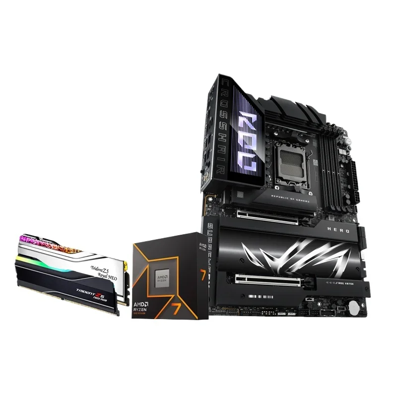 

ROG X870E HERO 6000 with 9800X3D main board CPU memory stick set