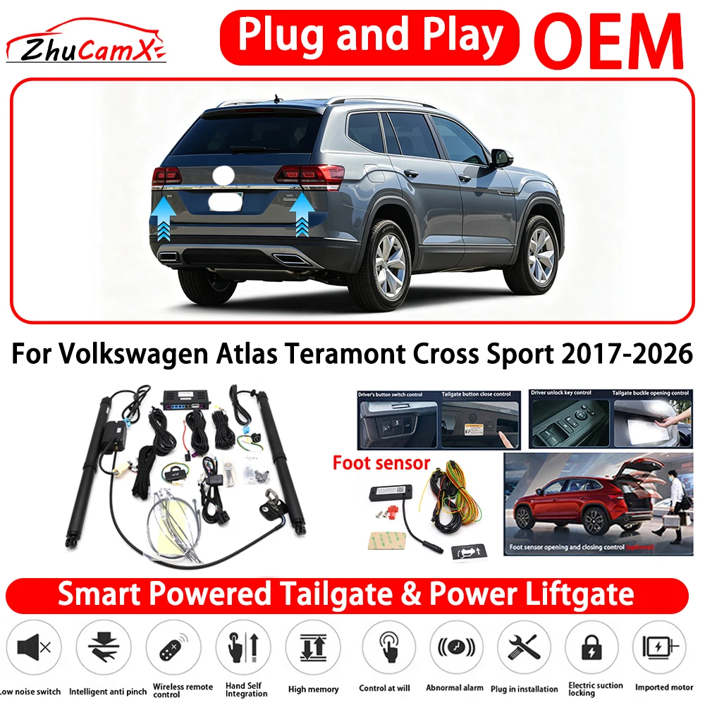 for Volkswagen Atlas Teramont Cross Sport 2017-2026 Smart Powered Tailgate Power Liftgate Automatic Rear Trunk Tailgate Actuator