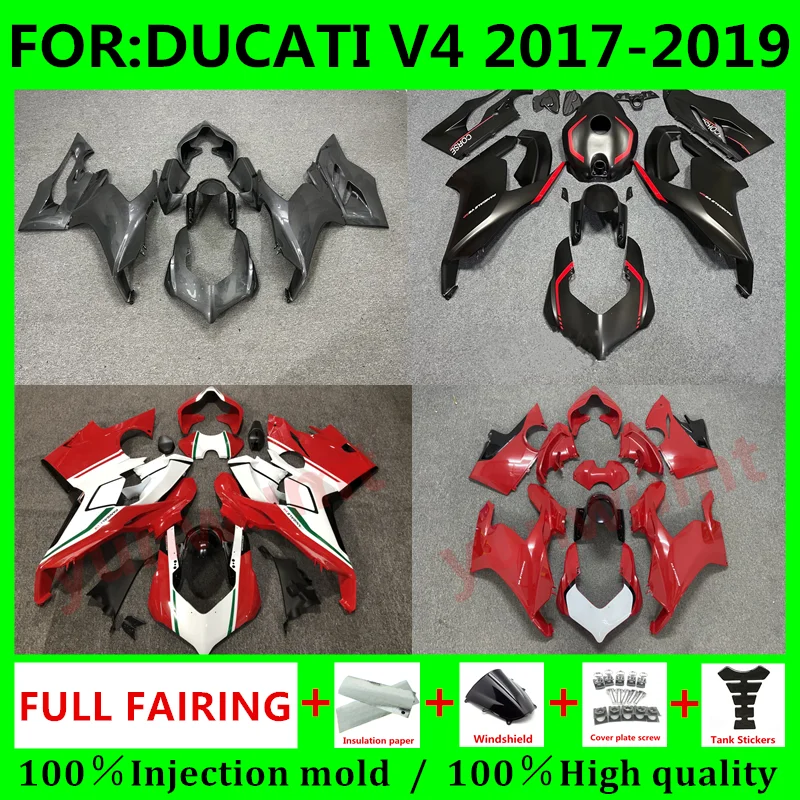 New ABS Motorcycle Injection mold whole Fairings Kit Fit For Panigale V4 17 18 19 v4s 2017 2018 2019 Bodywork full fairing kits